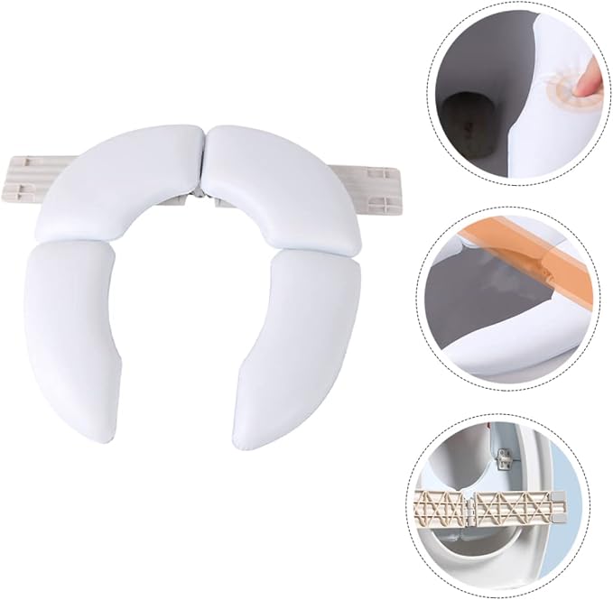 Toddmomy 1pc Toilet Mat Portable Folding Toilet Portable Seat Travel Toilet Seat Covers Padded Toilet Cover Travel Potty Liners Toddler Potty Toilet Trainer Ring Baby Seat Ring Seat Washer