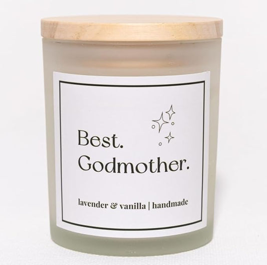 Godmother Gift, Godmother Gifts for Women, God Mother Gifts for Women - Lavender & Vanilla Scented Candle
