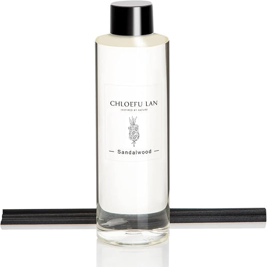 Sandalwood Essential Oil Scented Diffuser Oil 200ml/6.76 fl oz for Home, Scented Oils Diffuser Refill, Diffuser Sticks, Bathroom Diffuser, Best for Aromatherapy, SPA and Home, 0% Alcohol