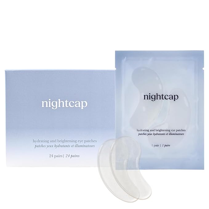 Casey Aileen Nightcap Under Eye Patches – Cooling Hydrogel Eye Masks for Puffy Eyes, Dark Circles & Tired Skin – Collagen, Hyaluronic Acid, Niacinimide– 24 Pair Set