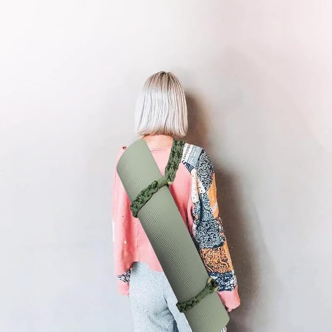 kiido Macrame Yoga Mat Carrying Strap [MAT NOT Included], Hand Woven Multi-use Strap/Carrier for Your Yoga Mat, Exercise Mat