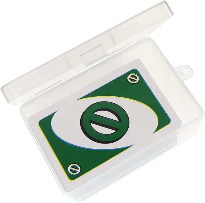 4PCS UNO Card Box Playing Card Case Storage, Plastic UNO Card Case High Capacity Playing Card Storage Box Hold Up to 112PCS UNO Cards (NO Cards)