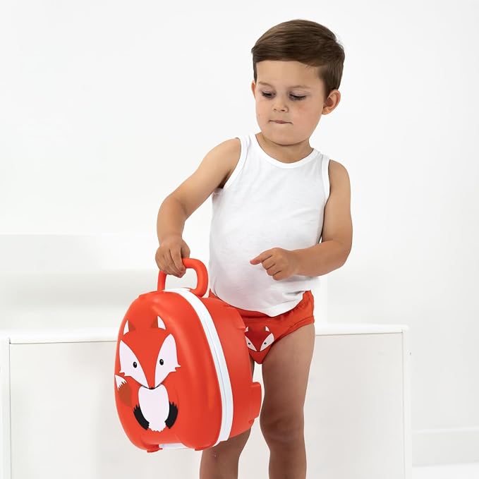 My Carry Potty - Fox Travel Potty, Award-Winning Portable Toddler Toilet Seat for Kids to Take Everywhere