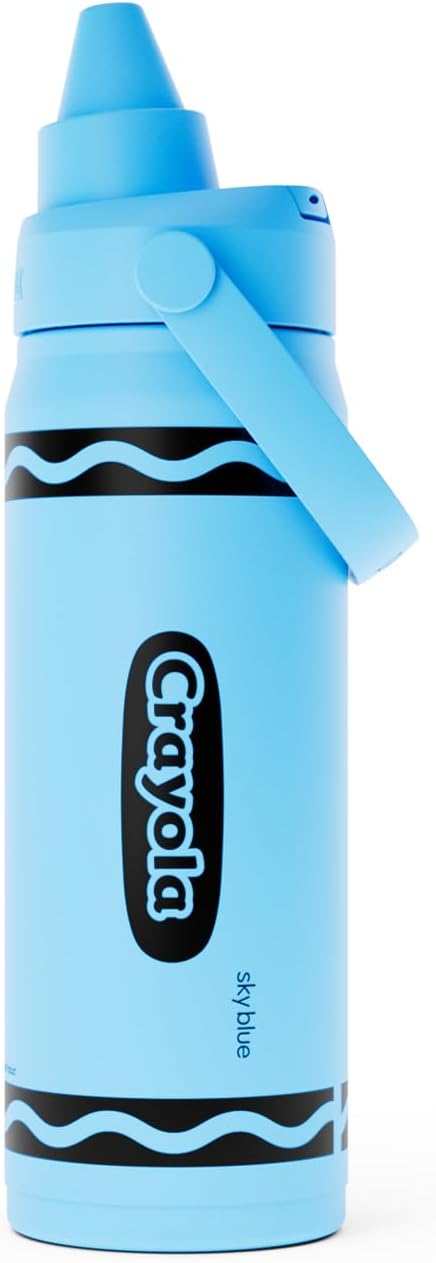 CamelBak Crayola Chug Insulated Stainless Steel Water Bottle, Limited Edition Lid, Sky Blue, 16oz