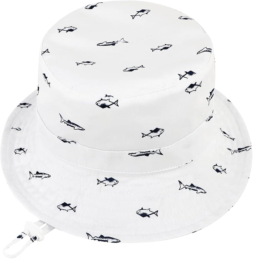 Baby Sun Hat UPF 50+ Sun Protective Toddler Bucket Hat Summer Kids Beach Hats Wide Brim Outdoor Play Hat for Boys Girls
