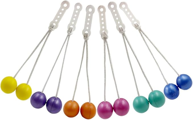 3 Pairs Clacker Ball,Ladder Balls, Toss Game Balls, Children's and Adults' Pressure reducing Balls,Used for Training Balance Ability, Concentration (Randomly Send 3 Colors)