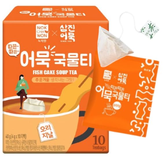 Korean Fish Cake Soup Tea Bags, Savory Anchovy Kelp Broth | 10 Tea Bags, Easy Soup Base for Tteokbokki, Udon, Hot Pot, Warm Eomuk Broth Drink, For Cooking