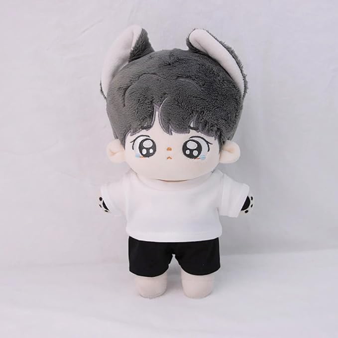 niannyyhouse 10cm 15cm 20cm Plush Doll Clothes T-Shirt Multi-Color Bottoming Shirts Stuffed Toy Dress Up (a5, 15cm)