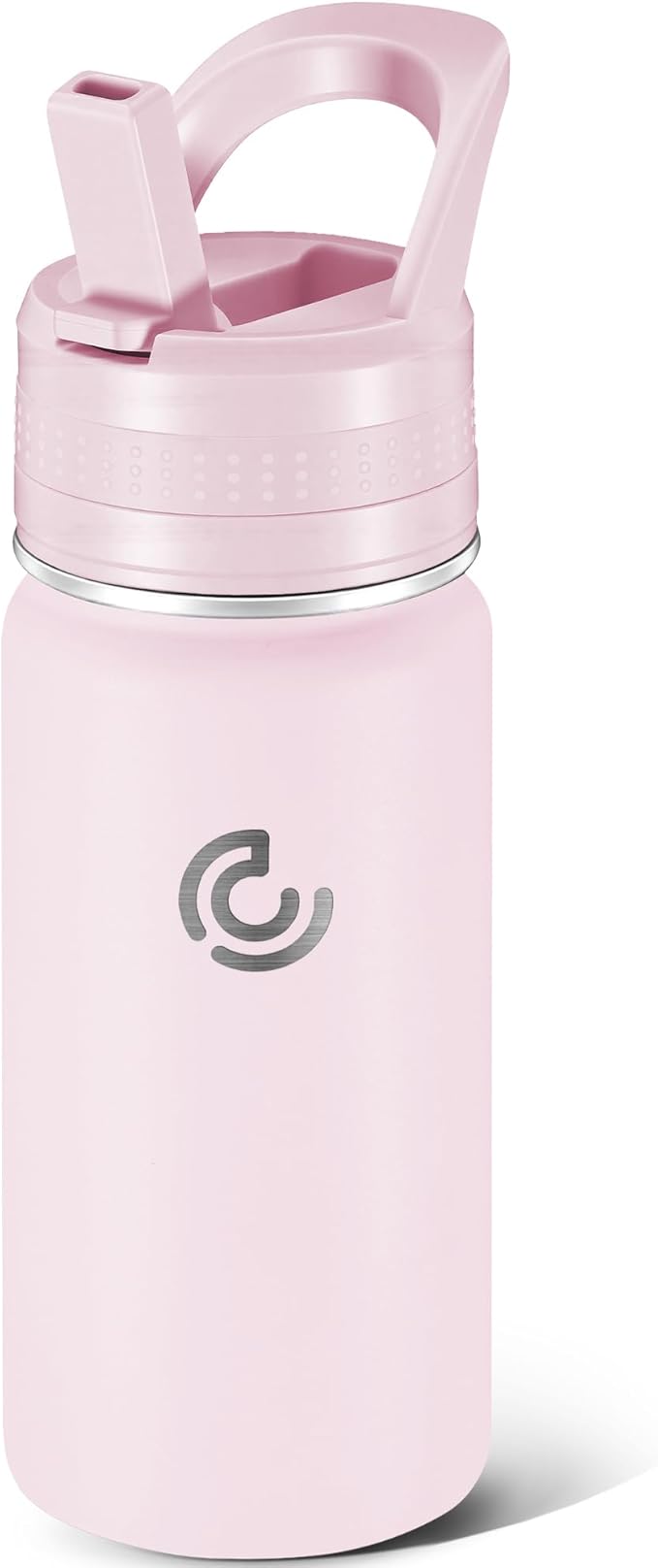 Kids Water Bottle,14oz Stainless Steel Insulated Water Tumbler Leak-Proof,School Water Mug,Small and Portable,Suitable for Boys and Girls to Use(Pink)