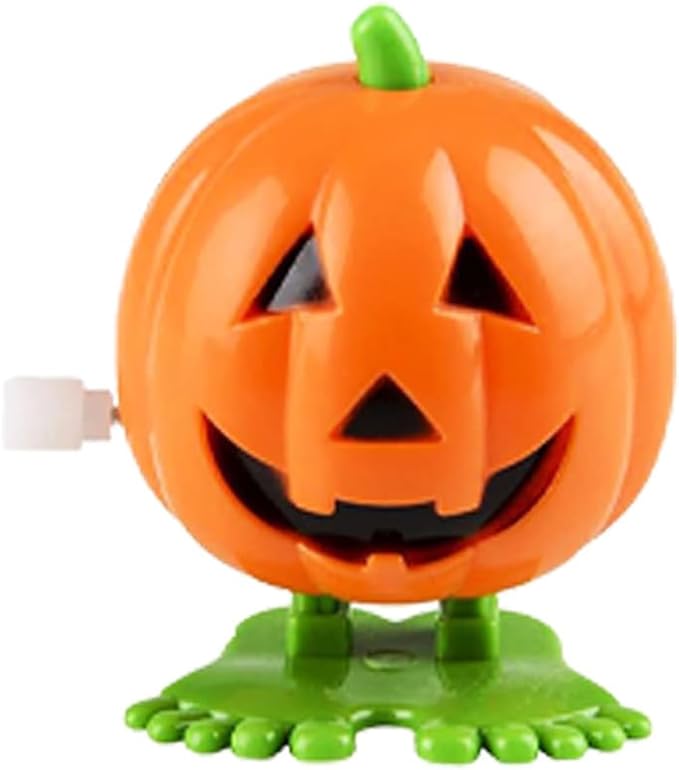 The Dreidel Company Halloween Pumpkin Wind-Up Toys, Birthday Party Favors, Novelty Toys for Boys and Girls, 2" Inches (48-Pack)