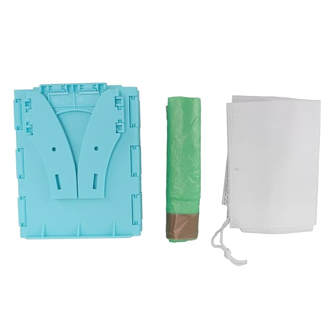 Emergency Potty, Kids Portable Toilet Stool Foldable ABS Potty Training Toilet Travel Potty Chair with 1 Roll Garbage Bag for Outdoor, Travel Potties