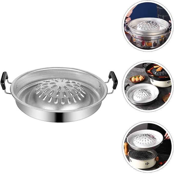 BESPORTBLE Multipurpose Pan Outdoor Barbecue Tray for Meat Veggies Lightweight Design for Picnics Camping and Family Gatherings Cooking Supplies