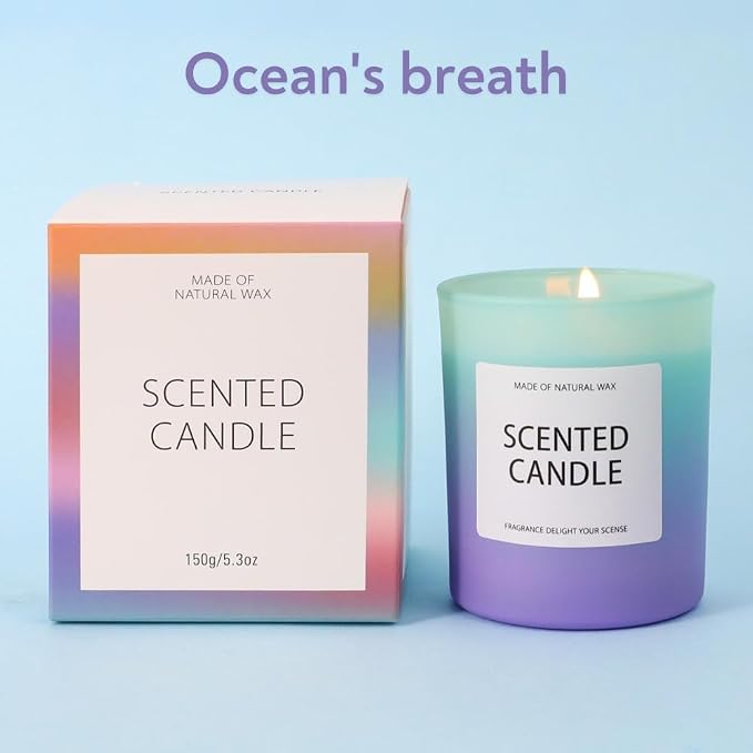 Woodronic Scented Candle, Jar for Home, 5.3 oz Mystery Candle Box, Gift Set for Women