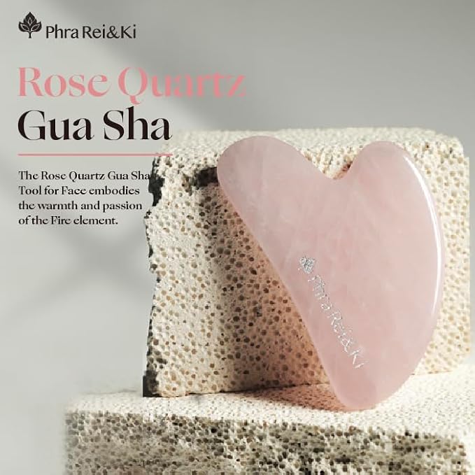 Phra Rei&Ki] Gua Sha Facial Tools, Customed Natural Jade Stone, Gua Sha Tool for Face, Manual Massage Tool for Jawline Sculpting, Puffiness Reducing and Face Lifting, Massager for Skin-Care