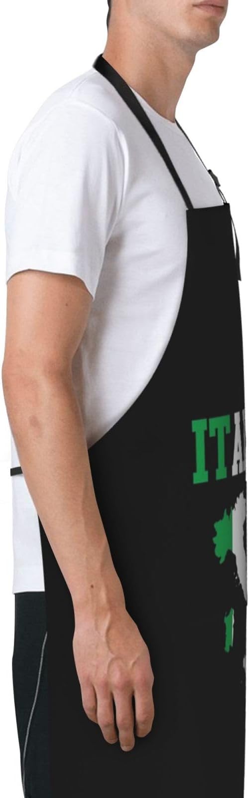 Cute Flag Kitchen Cooking Aprons for Women Men Adjustable Patriotic Flag Apron with 2 Pockets for Home Kitchen Garden