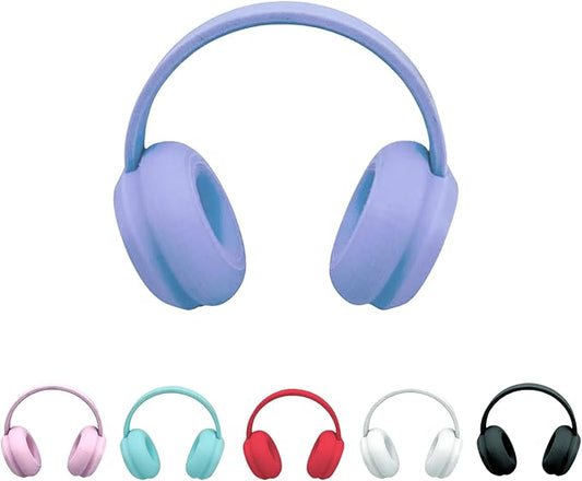 3D Printed Headphones Accessories for 17cm Doll(No Dolls)，for Dolls 3.94-6.69inch(10-17cm) in Size，Suitable for Daily Display, Great As a Gift(Light Purple Headphones)