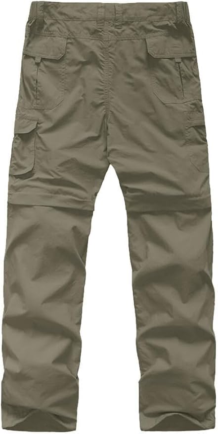 linlon Kids' Cargo Pants, Boy's Casual Outdoor Quick Dry Waterproof Hiking Climbing Convertible Trousers #9016
