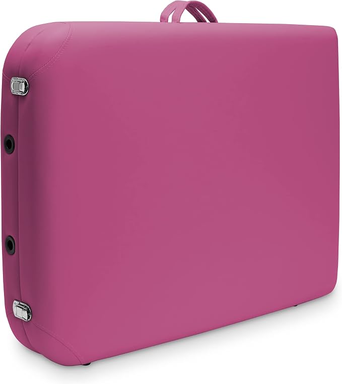 Saloniture Basic Portable Folding Massage Table - Hot Pink
