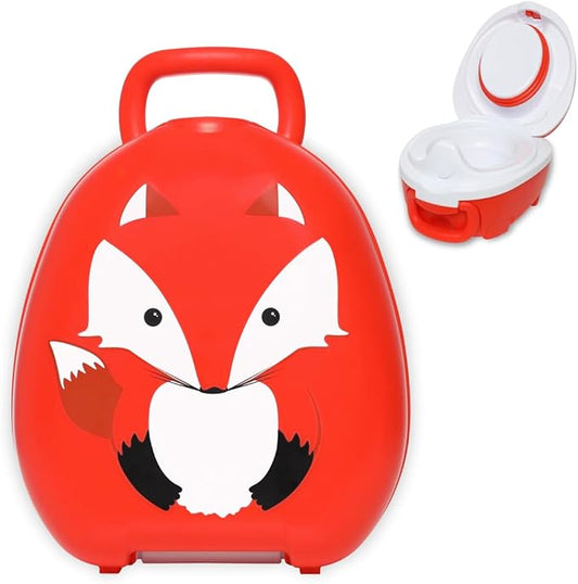 My Carry Potty - Fox Travel Potty, Award-Winning Portable Toddler Toilet Seat for Kids to Take Everywhere