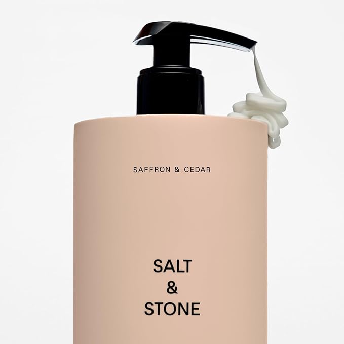 Salt & Stone Body Lotion for Women & Men | Saffron & Cedar | Hydrates, Nourishes & Softens Skin | Restores Dry Skin | Fast-Absorbing | Cruelty-Free & Vegan | 15.2 fl oz