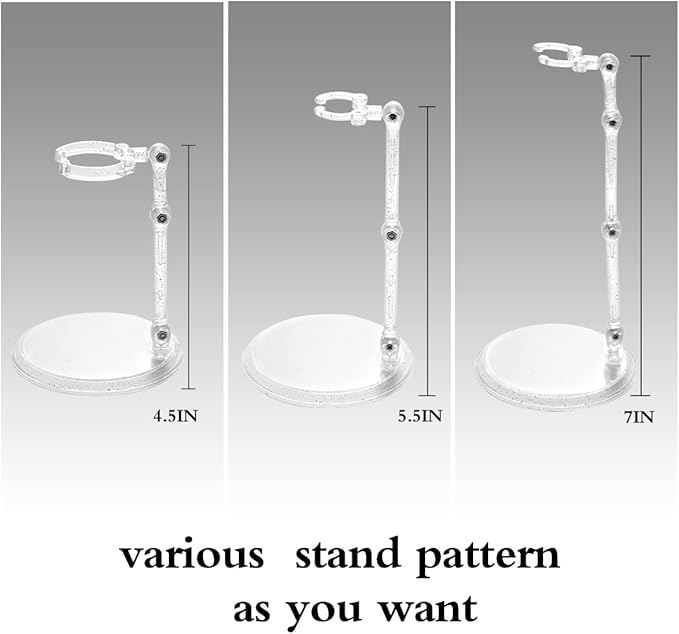 Ddung Doll Stand - Clear Doll Stand For 0.5" To 10" Dolls And Action Figure Stand (3-Pack)
