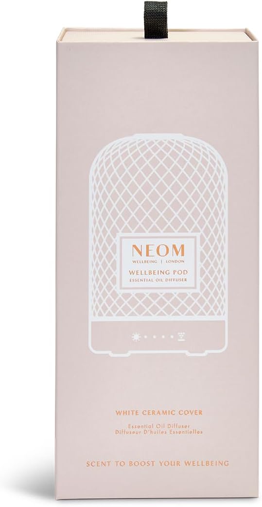 NEOM – Essential Oil Diffuser for Home | Wellbeing Aromatherapy Diffusers | Ceramic Cover, LED Light & Timer | Best for Medium Spaces | Plug in Diffuser for Essential Oils | Home Fragrance