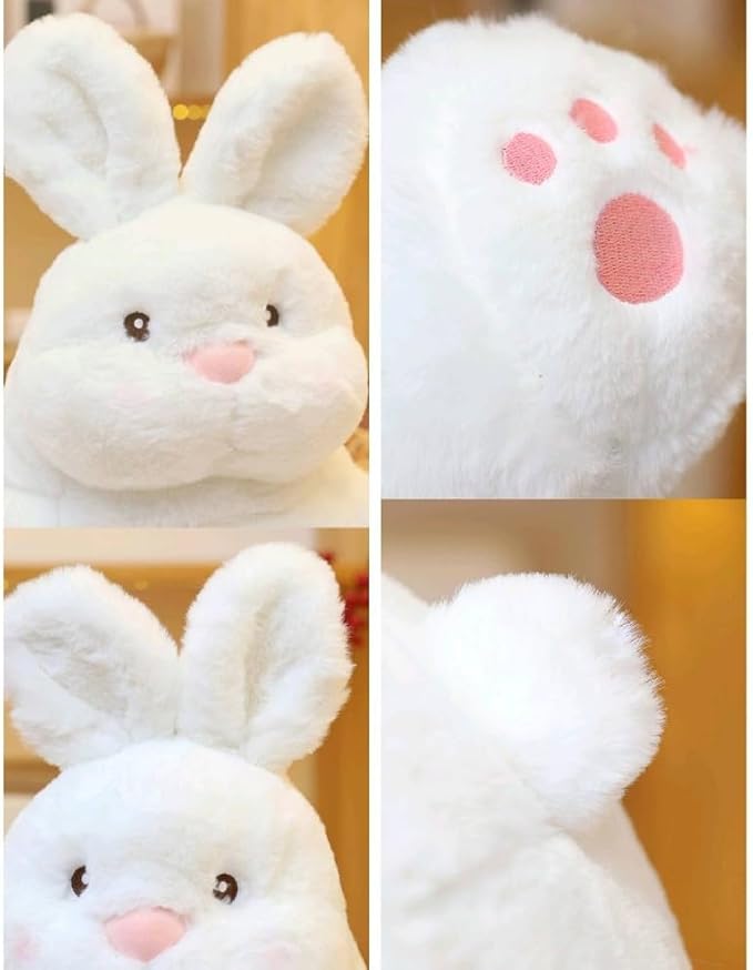 ARELUX Giant 22in Big Rabbit Plush Large Stuffed Animal Hugging Pillow: Soft Jumbo Sleeping Body Warm Fluffy Pillow Adorable Chubby Plushie Toy Gifts for Boys Girls