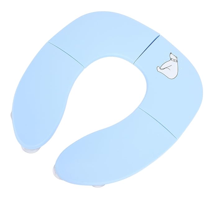 KIMISS Travel Potty for Toddler Portable Slip Suction Cup Toilet Training Folding Potty Blue RFoldable Cov Carry Our Portable You of for a Easily with Durability Experience (Blue)
