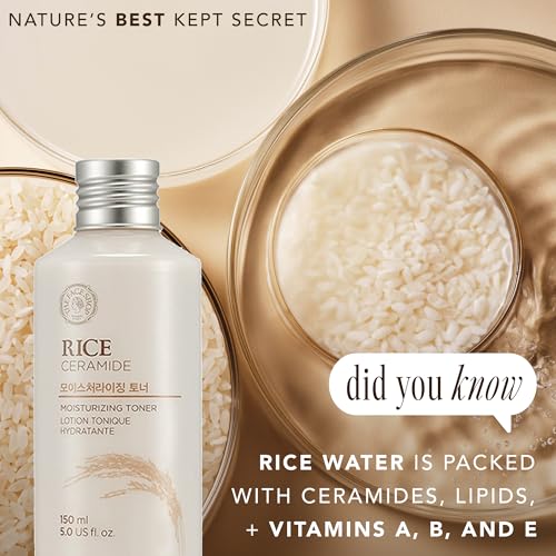 The Face Shop Korean Rice Skincare Duo – Rice Extract Light Hydration Toner & Moisturizer for Oily and Combination Skin