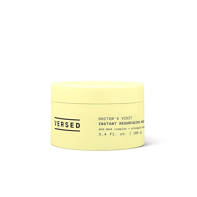 Versed Doctor’s Visit Exfoliating Face Mask, Jumbo - AHA BHA Facial Exfoliant, Pore Minimizer + Skin Resurfacing Enzyme Mask - Moisturizing, Smoothing + Brightening Vegan Skincare (3.4 Fl Oz)
