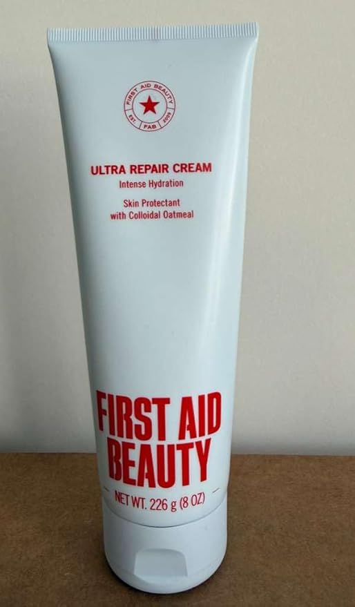 First Aid Beauty - Ultra Repair Cream - Intense Hydration Face & Body Moisturizer - Whipped Colloidal Oatmeal Clinically Proven to Strengthen Skin Barrier in 7 Days - Helps Relieve Eczema, 8 oz