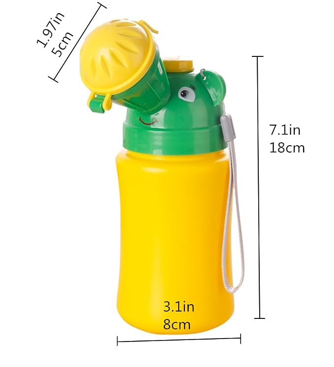 Kids Baby Child Portable Potty, Mini Outdoor Urinal Emergency Toilet for Camping Car Travel and Toddler Potty Pee Training, Safety Spring Lock Leakproof Design - No Leaking (Boy-YG)