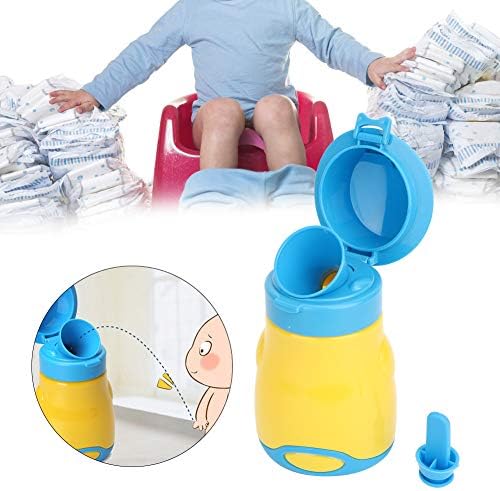 Pssopp Travel Urinal for Car Trips 600ml Leak Proof Funnel Seal for Emergency Potty Training, Fall Resistant Lightweight Portable Bottle for Buggy Basket Outdoor Outings for Baby Boys Tra