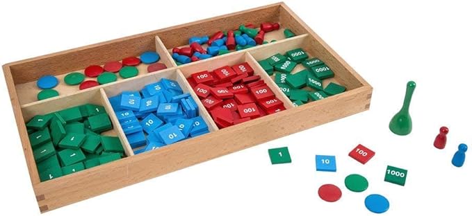 Montessori Math Materials - Stamp Game for Preschool Early Learning Tool