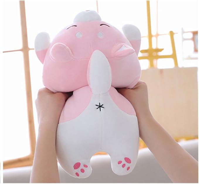 Shiba Inu Dog Plush Pillow, Cute Corgi Akita Stuffed Animals Doll Toy Gifts for Valentine's Gift, Christmas,Sofa Chair, Pink Blink 15"