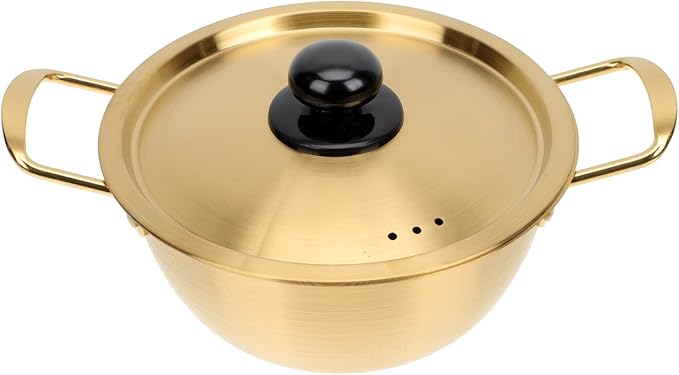 ERINGOGO Korean Noodle Pot Stainless Steel Instant Ramen Maker Easy Clean Family Size