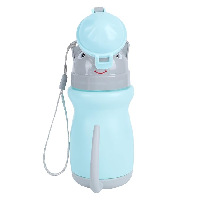 BESPORTBLE Portable Urinal Bottle for Boys Emergency Car Potty Travel Urinal Portable with Lid Blue