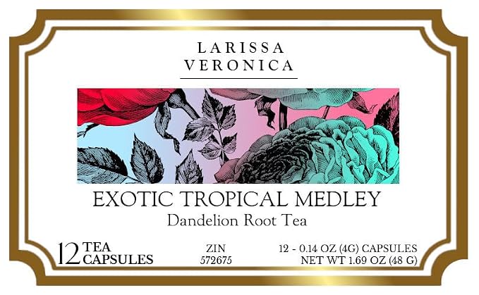 Exotic Tropical Medley Dandelion Root Tea (Single Serve K-Cup Pods) (12 pods, ZIN: 572675)