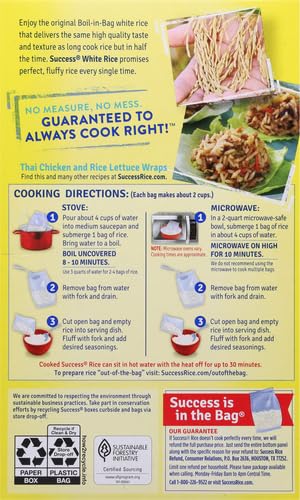 Success Boil-in-Bag Rice, White Rice, Quick and Easy Rice Meals, 14-Ounce Box (Pack of 3)