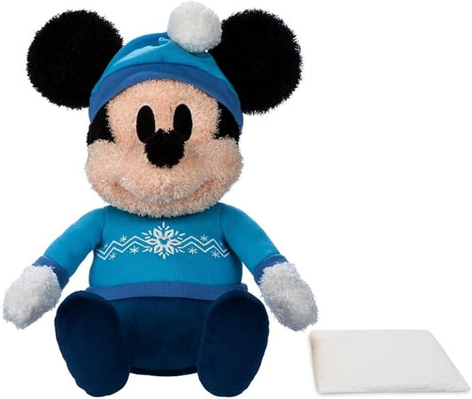 Disney Store Weighted Plush - Mickey Mouse Blissful Buddies - Soft Stuffed Animal with Appliqué Eyes & Shaggy Coat - 25 lb Removable Weight - Ideal Mickey Mouse Toy for Snuggling
