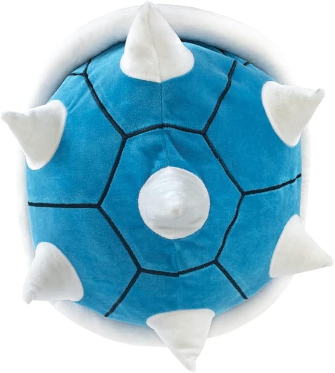 Franco Super Mario Blue Spiny Shell Kids Bedding Super Soft Plush Cuddle Pillow Buddy, (Officially Licensed Product), One Size