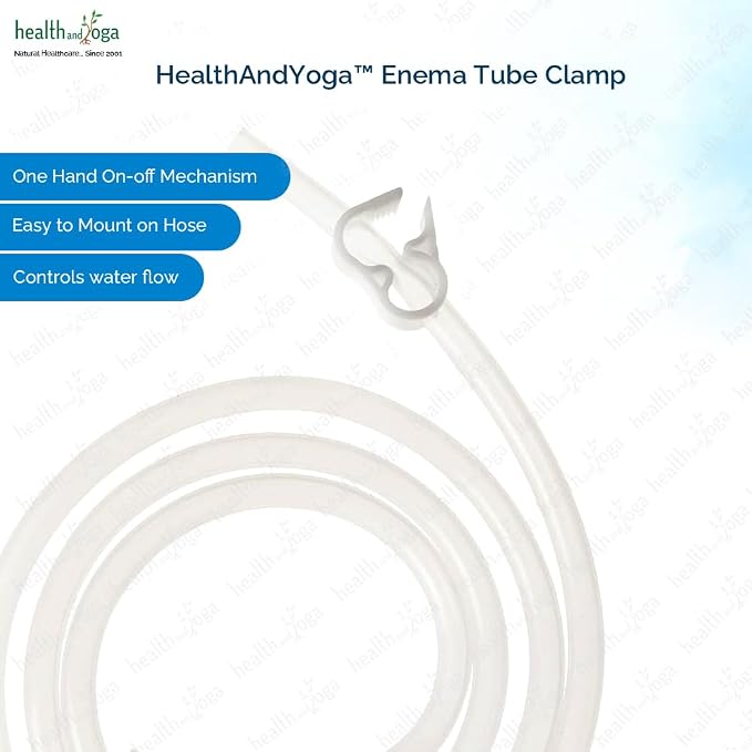 HealthAndYoga(TM) Stainless Steel Enema Kit with Complete Tubing - 2 Quart Container No Latex