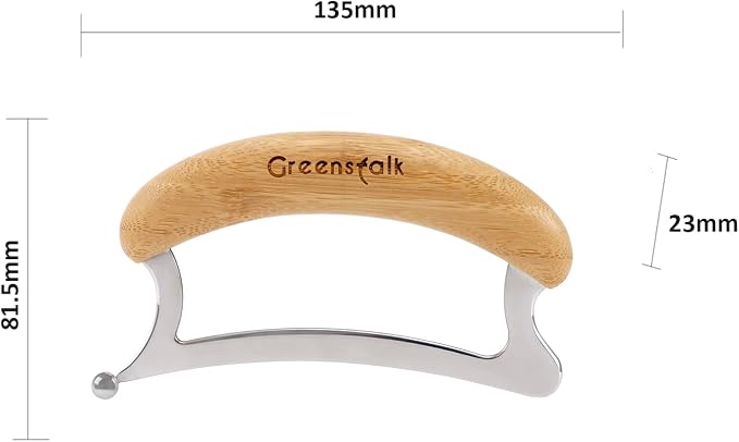 Greenstalk Stainless Steel Gua Sha Muscle Scraper Tool for Muscle Relief, Wooden Massage Tools,Body Guasha Tool, Portable Body Scrapers Tool for Neck, Back, Feet Recovery.