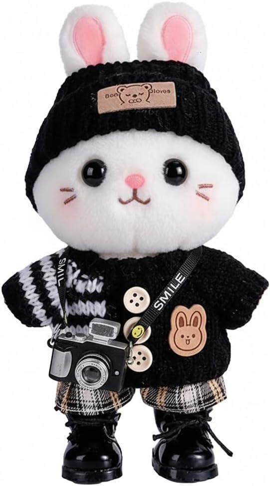 5set 17cm Dolls Clothes Outfit Set - Casual Style Costumes for Doll Figures, Camera Set,Have a seat Clothes - 6.7 Inches Cute Dolls Daily Refill,Gifts for 17cm Doll Lovers (Style-H)