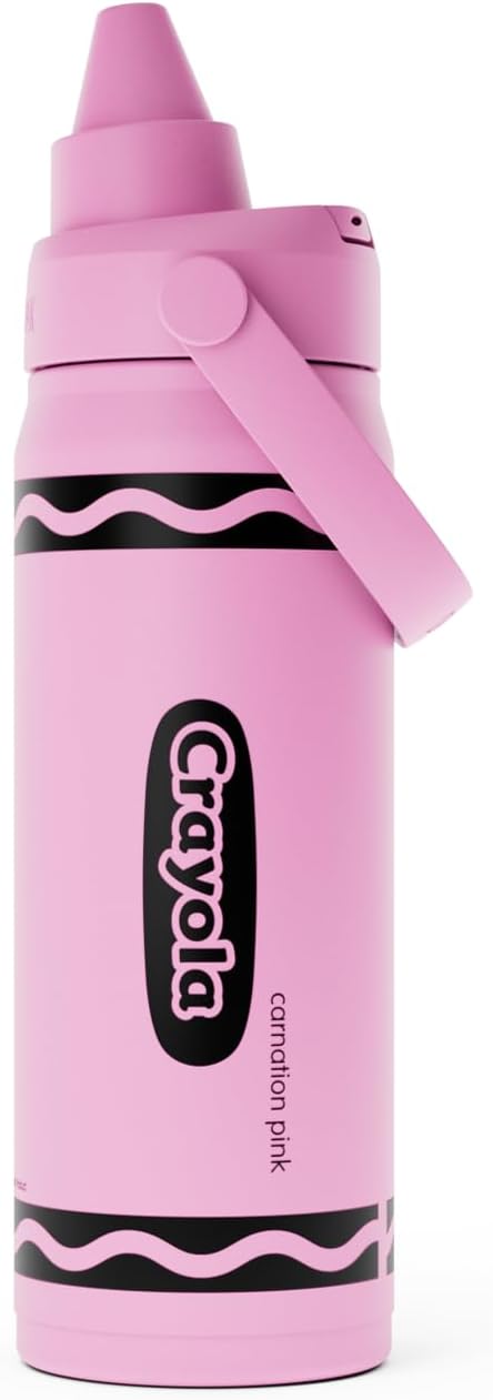CamelBak Crayola Chug Insulated Stainless Steel Water Bottle, Limited Edition Lid, Carnation Pink, 16oz