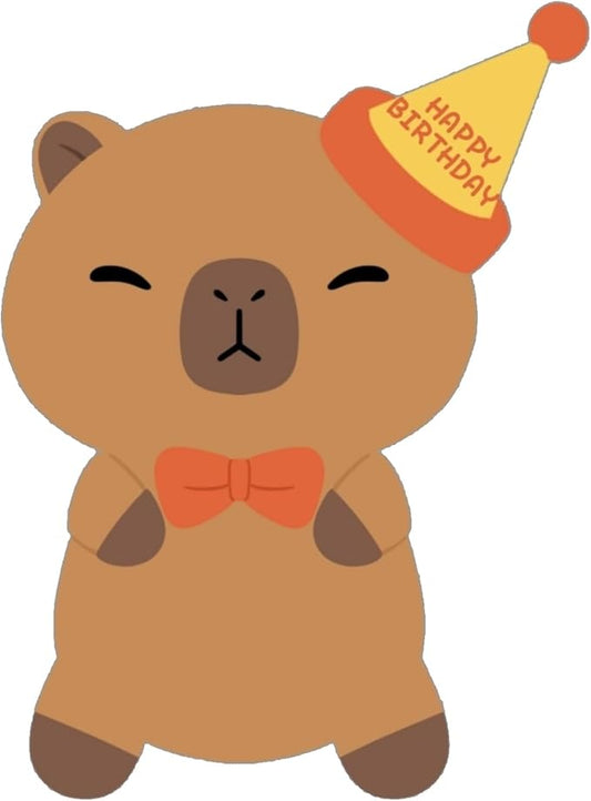 Achwishap Happy Birthday Capybara Plush,Capybara Stuffed Animal-14” Kawaii Capybaras Plush Toys,Cute Plushies Stuffed Toy,Soft Kids Birthday Plushies Gifts,Cuddly Adults Birthdays Party Plushie Animal