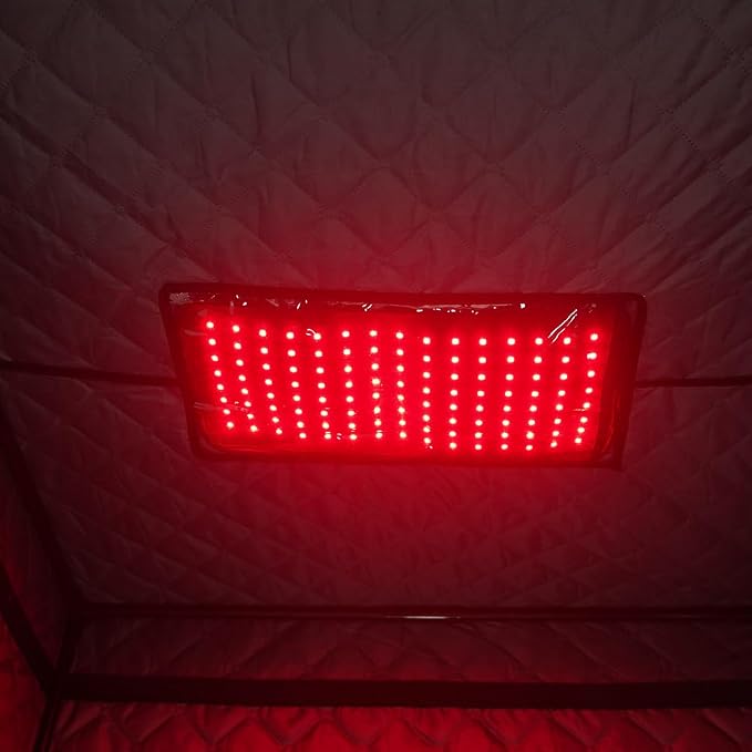 Portable Steam Sauna– Red Light Therapy Home Sauna Tent with 3L & 1500W Steamer, Remote Control Time & Temperature Settings, Foldable Chair Included for Relaxation