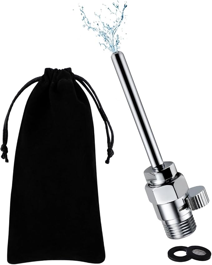 Shower Enema Cleaner, Smooth Metal Shower Douche Nozzle Cleansing System for Men and Women Portable Cleaning (Polished Chrome)