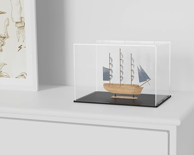 Large Display Case for Display, Clear Acrylic Box for Showcase Collectibles Action Figures Home Storage & Organizing Toys, 16" L x 12" W x 10" H