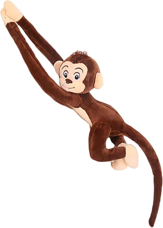 CHELEI2019 35.4" Hanging Monkey Stuffed Animals with Long Arm,Monkey Plush Curtain Toy,Brown